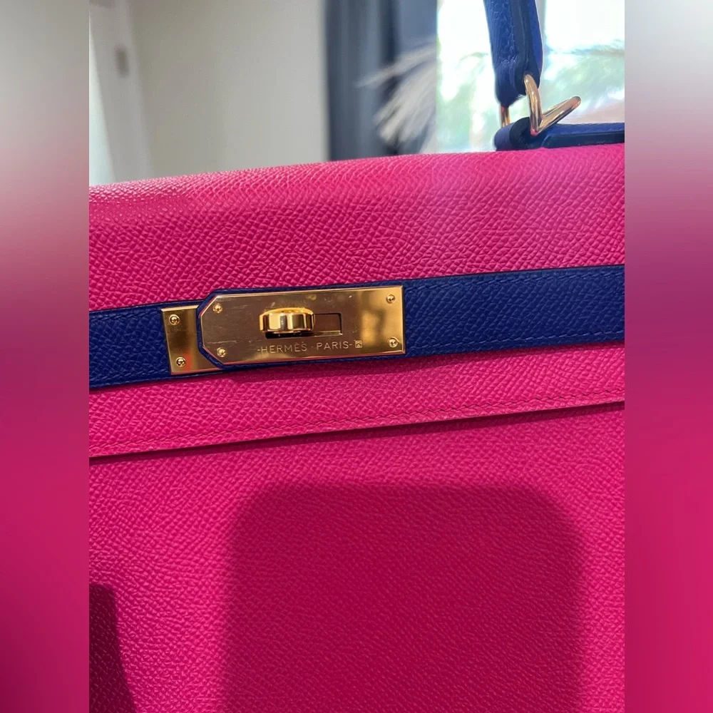 🏆💐HOST PICK💐🏆🩷💙Hermès Kelly 28 Epsom Leather Bag With Gold Hardware🩷💙 - Picture 7 of 17